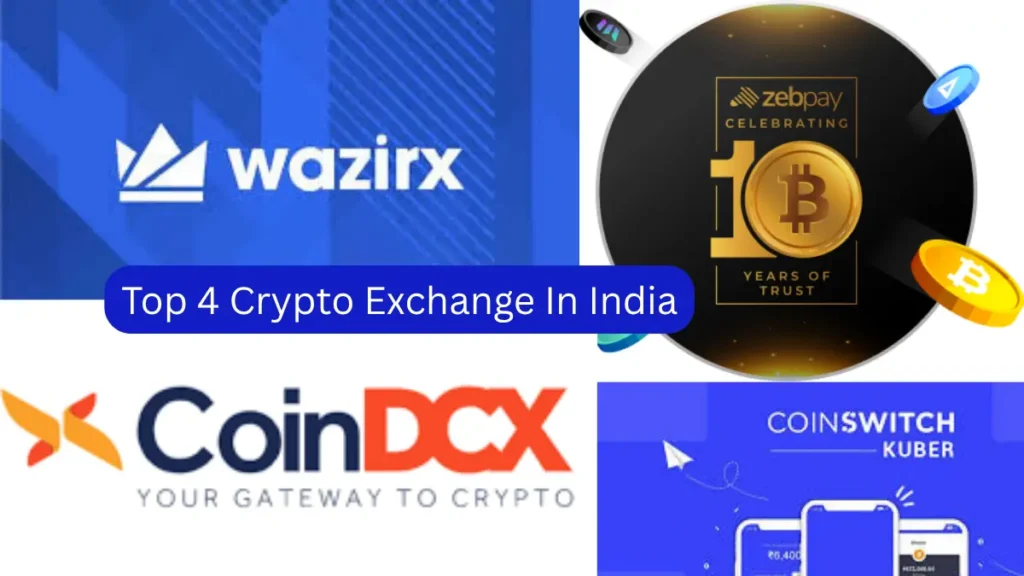 Image of top 4 Crypto Exchange In India.